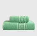 2 pieces Green  Greek Export Bath towels set Bath towel (28x58 inches) and Hand towel (24x40inches)