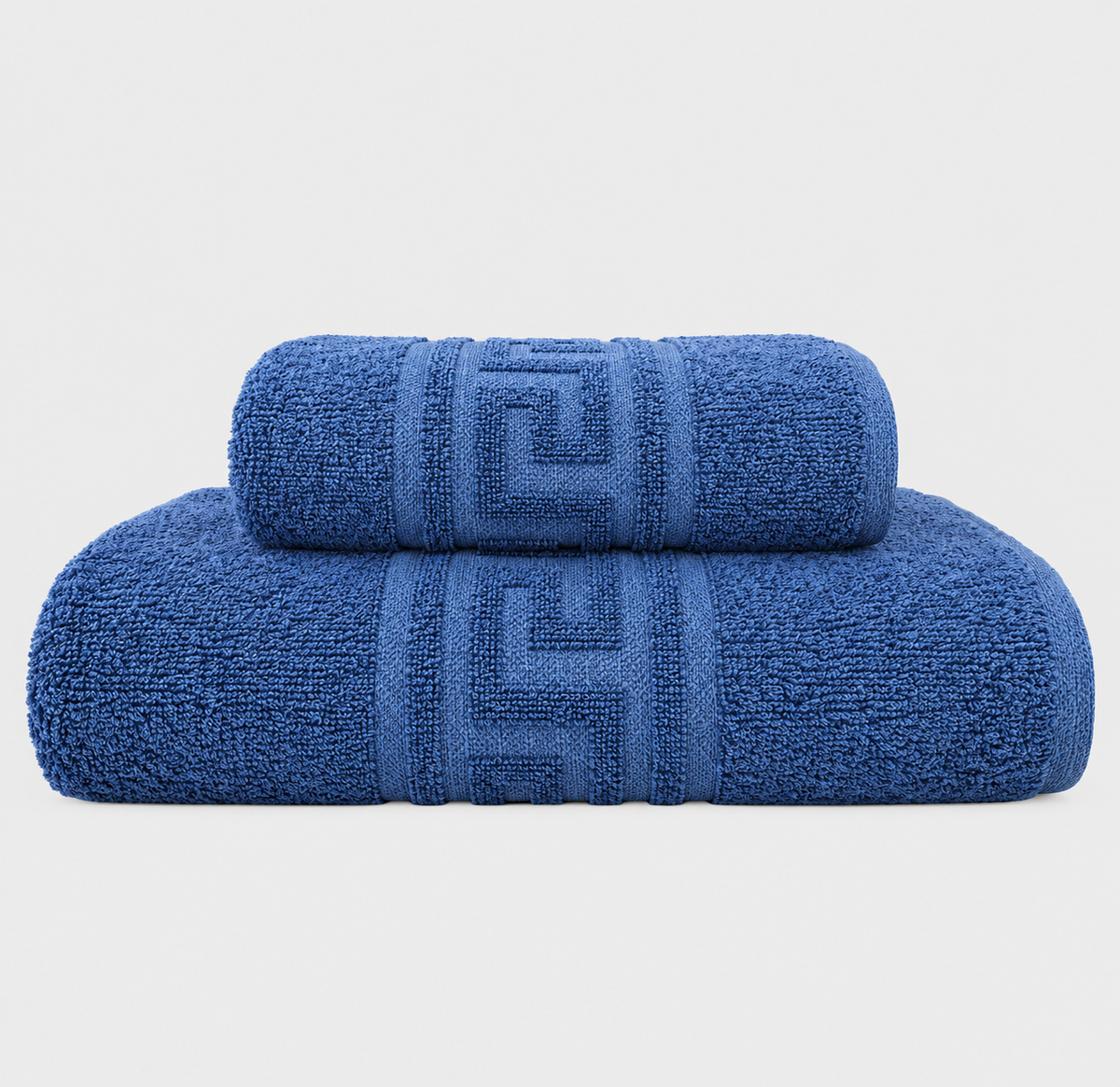 2 pieces Blue Greek Export Bath towels set Bath towel (28x58 inches) and Hand towel (24x40inches)